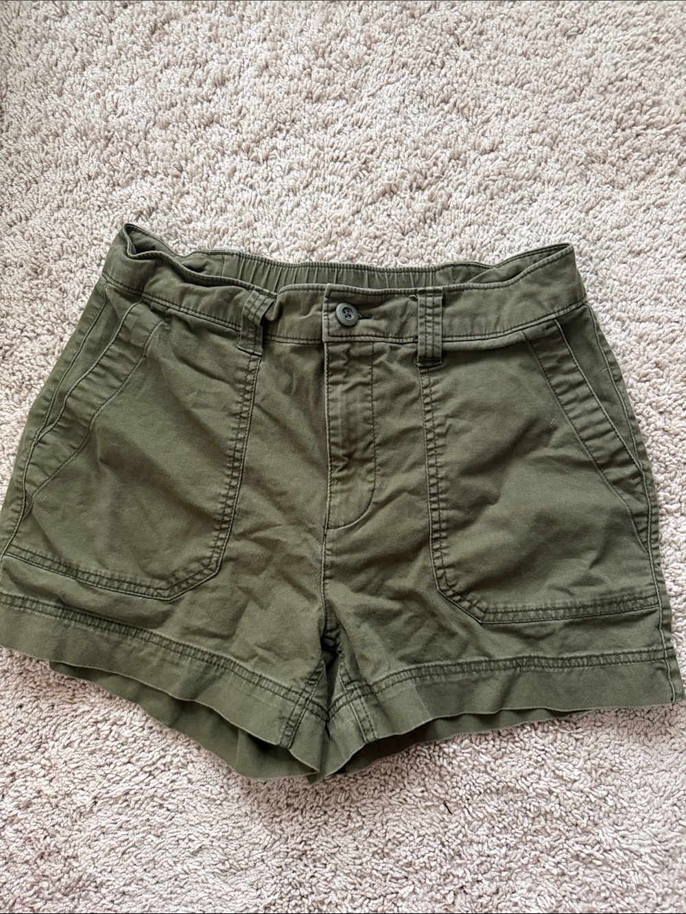 Old Navy Olive Utility Shorts high-rise Medium
